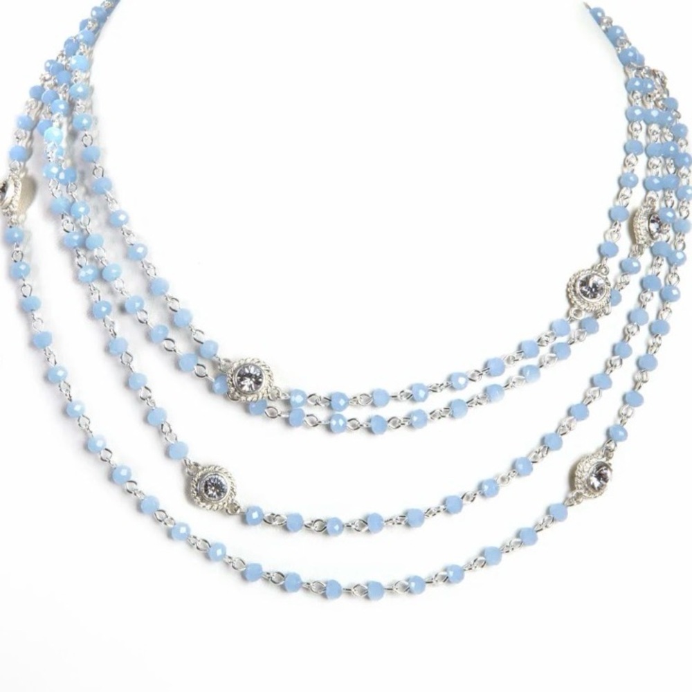 VSA Magdalena Necklace Silver Celestial Blue NWT
